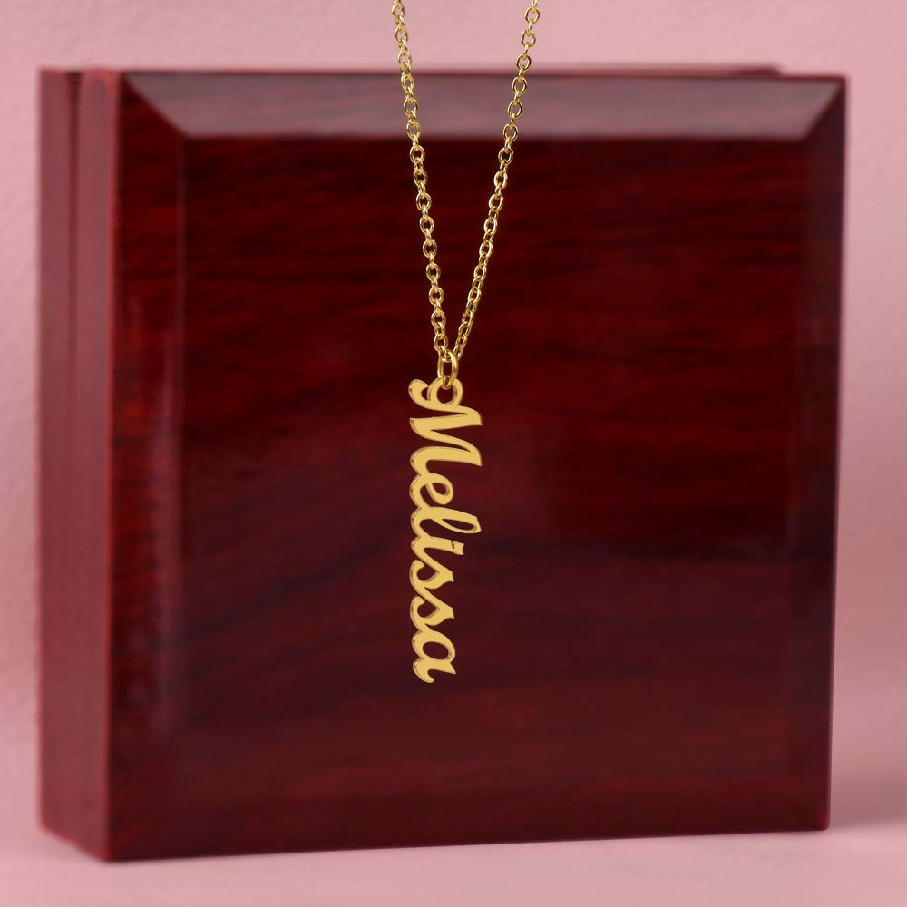 Custom Vertical Name Necklace,