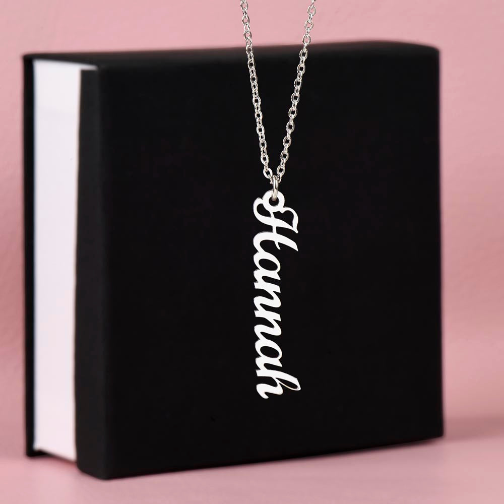 Custom Vertical Name Necklace,