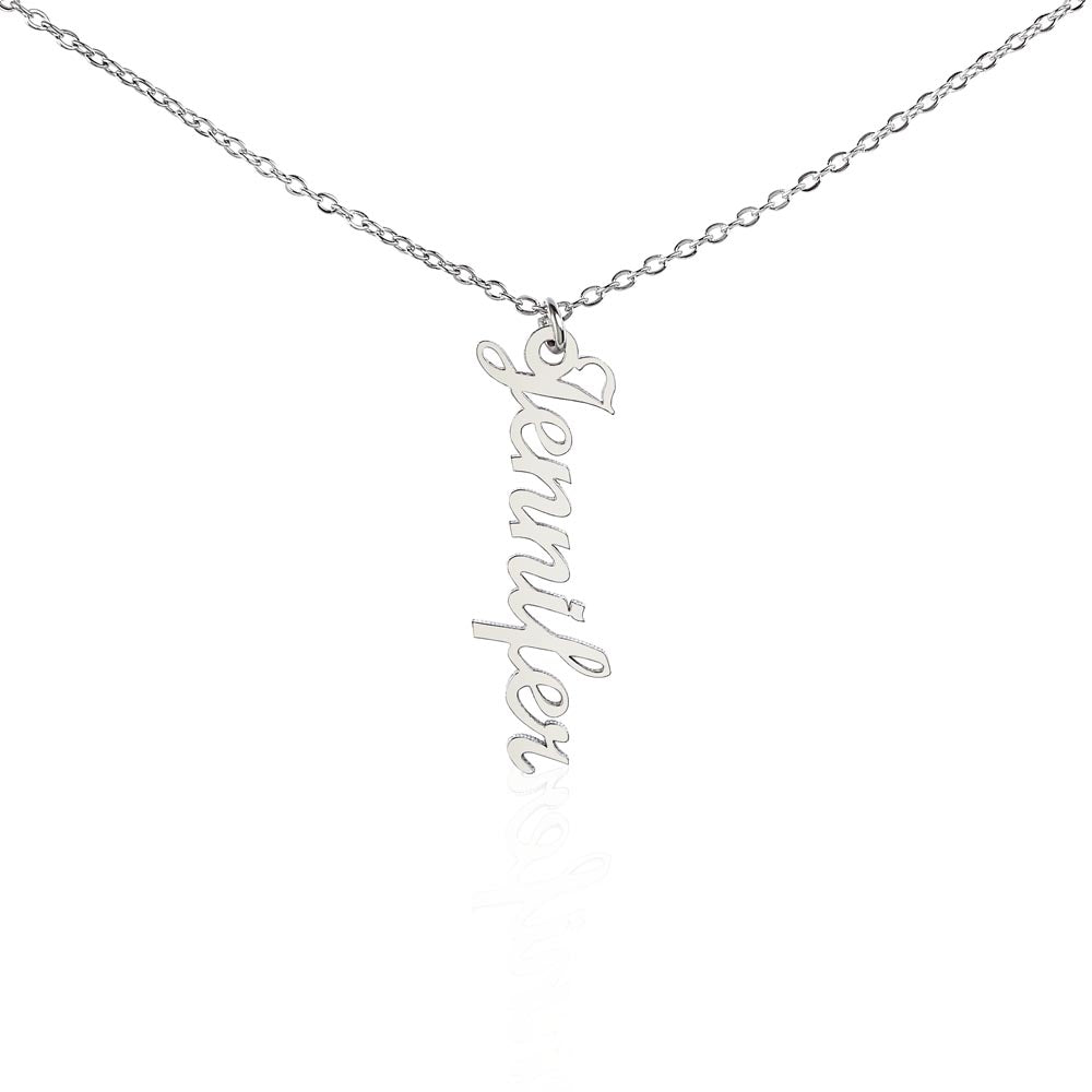 Custom Vertical Name Necklace,