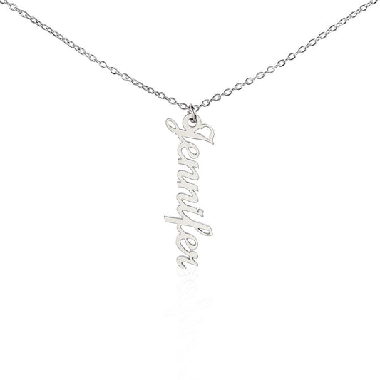 Custom Vertical Name Necklace,