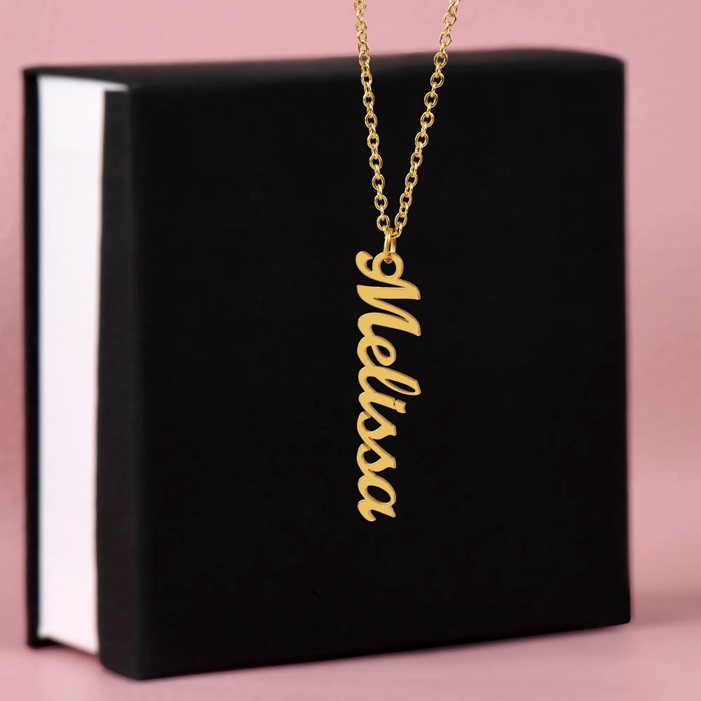 Custom Vertical Name Necklace,