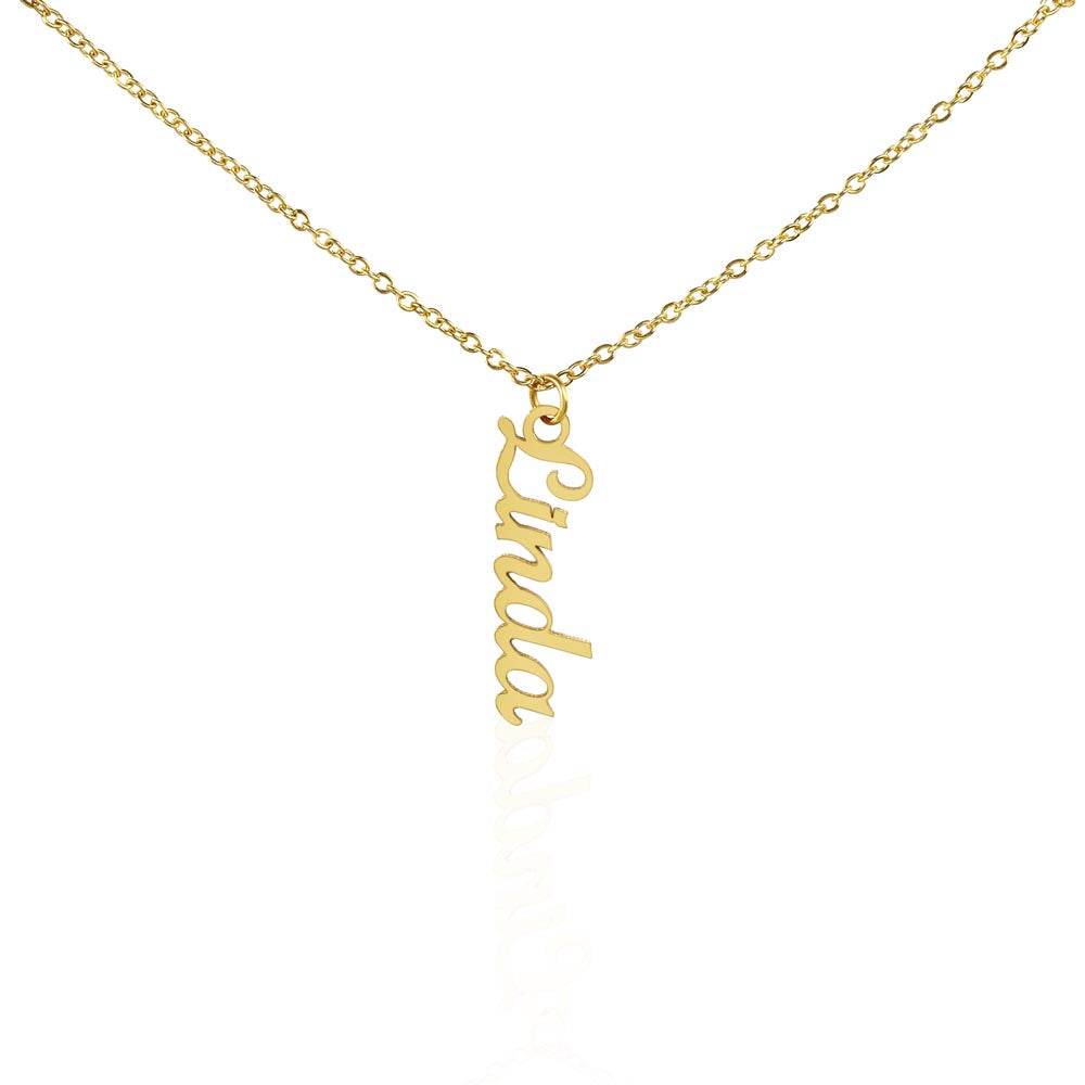 Custom Vertical Name Necklace,