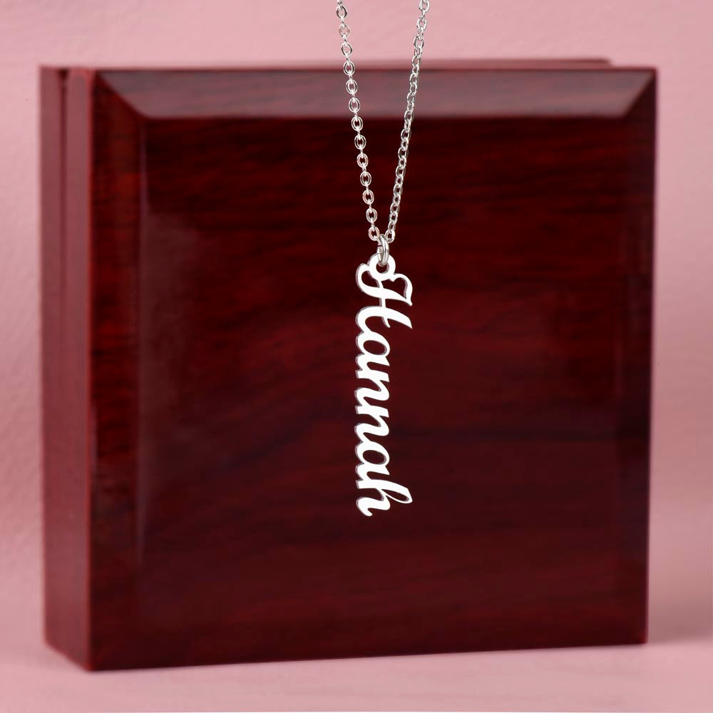 Custom Vertical Name Necklace,